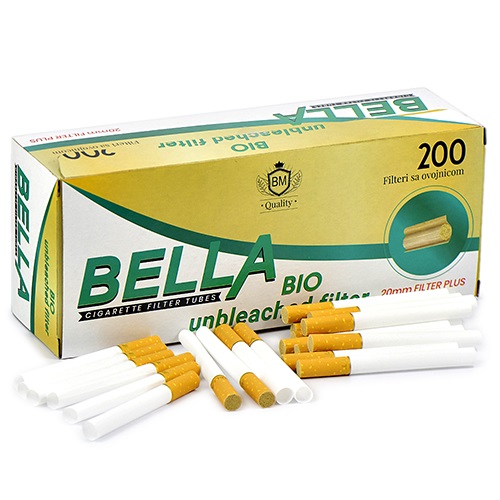 Гильзы для сигарет Bella Bio Unbleached - 20мм Filter Plus (200 шт.)